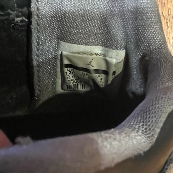 Gray Air Jordan Sneakers Sz 12c - Picture 2 of 5